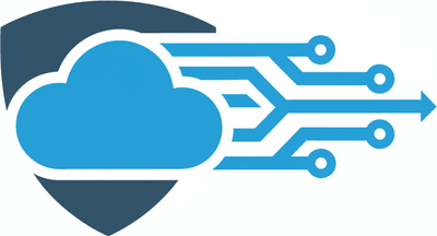 Стилизованный логотип компании Дио Софт, виртуальные ЦОД, чистый современный дизайн, векторная графика.