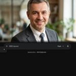 Портрет уверенного российского бизнесмена на нейтральном фоне для новостей обновления CRM системы Дио Софт
